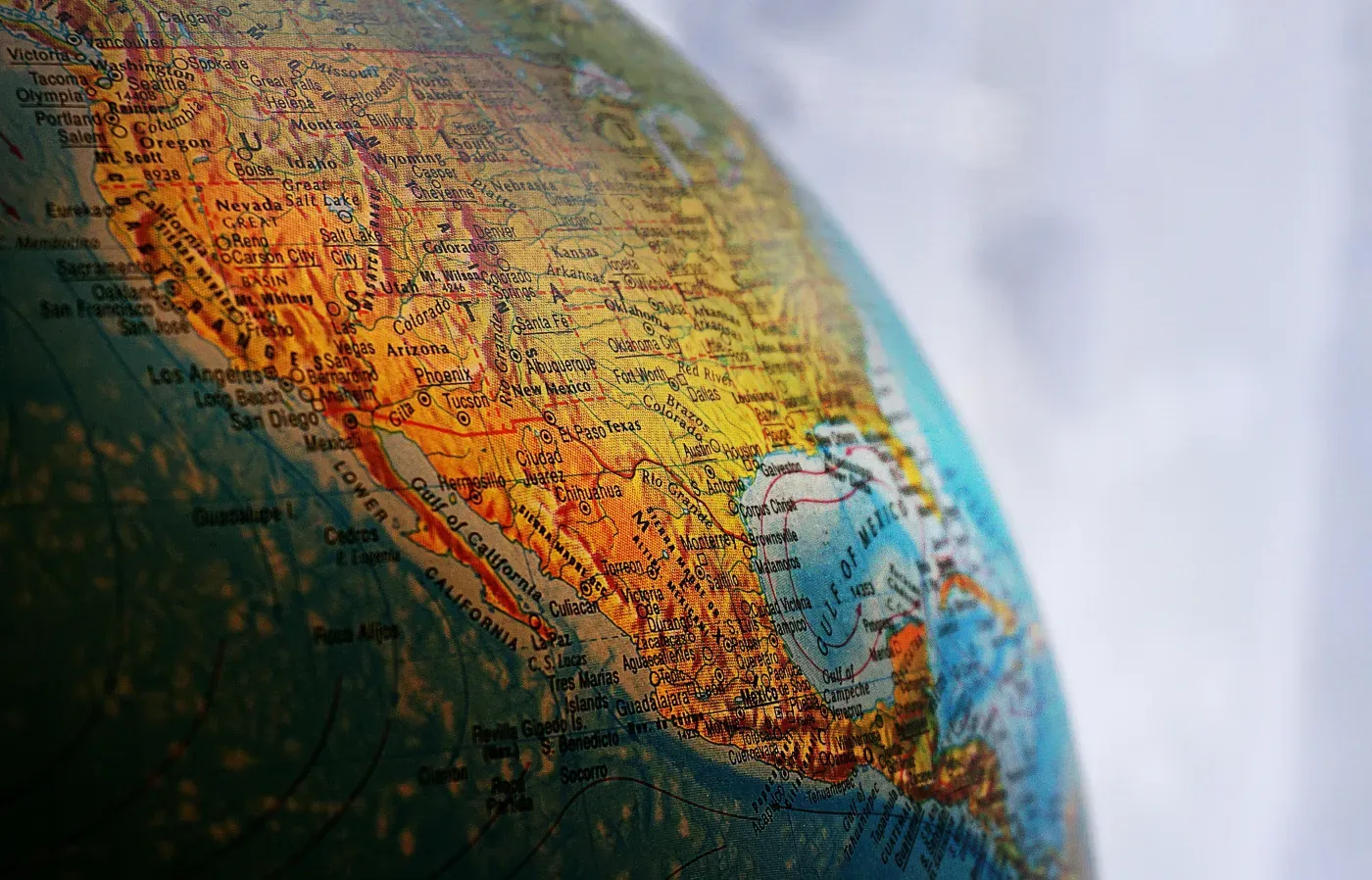 A colorful world map representing global coverage